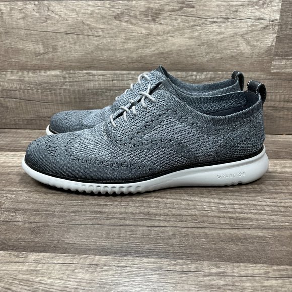 Cole Haan Zerogrand Stitchlite Wingtip Oxfords Gray Mens US Size 9 C27565 Shoes - Picture 3 of 10